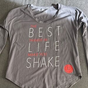 NWOT Gray Pure Barre Long Sleeve Tee SIZE M